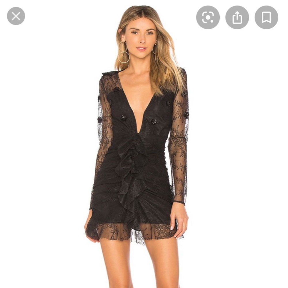 For Love & Lemons Daisy Lace Mini Dress